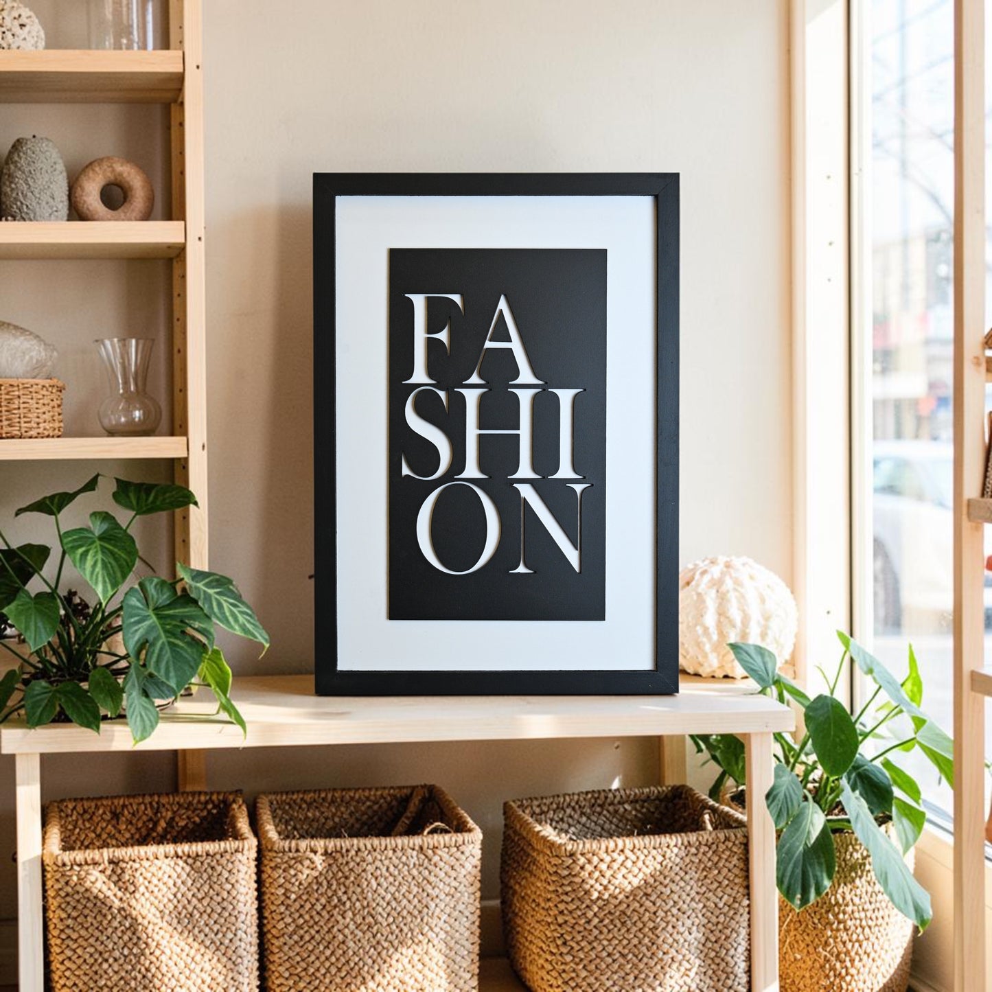 FASHION BLACK - Single Wooden Wall Art