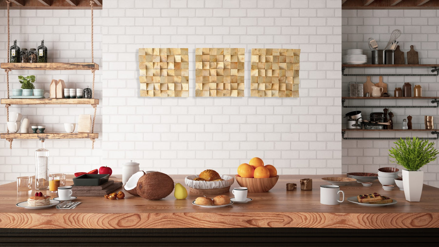 Seda Mosaic Wood Wall Art