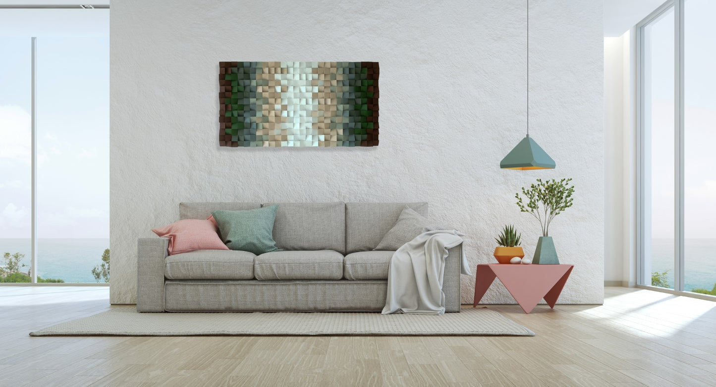 Uranus Handmade Mosaic Wooden Wall Art