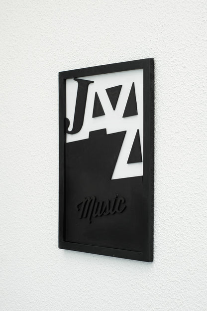 JAZZ music - Single Wooden Wall Art