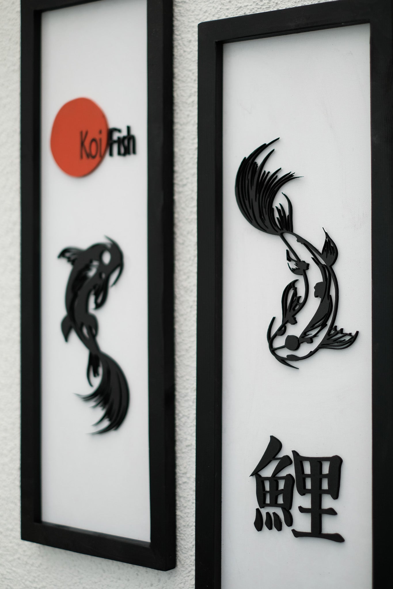 KOI FISH - 2'li Set Ahşap Duvar Tablosu