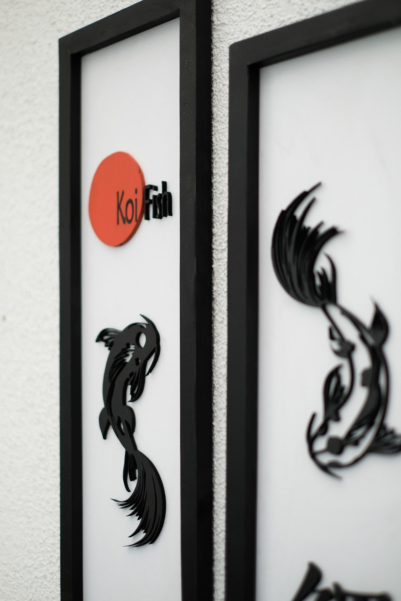 KOI FISH - 2'li Set Ahşap Duvar Tablosu