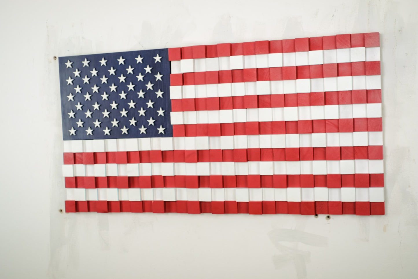 USA FLAG  El Yapımı Mozaik Ahşap Duvar Tablosu