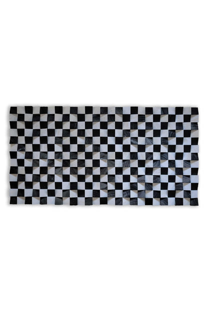 Checkered Yapımı Mozaik Ahşap Duvar Tablosu
