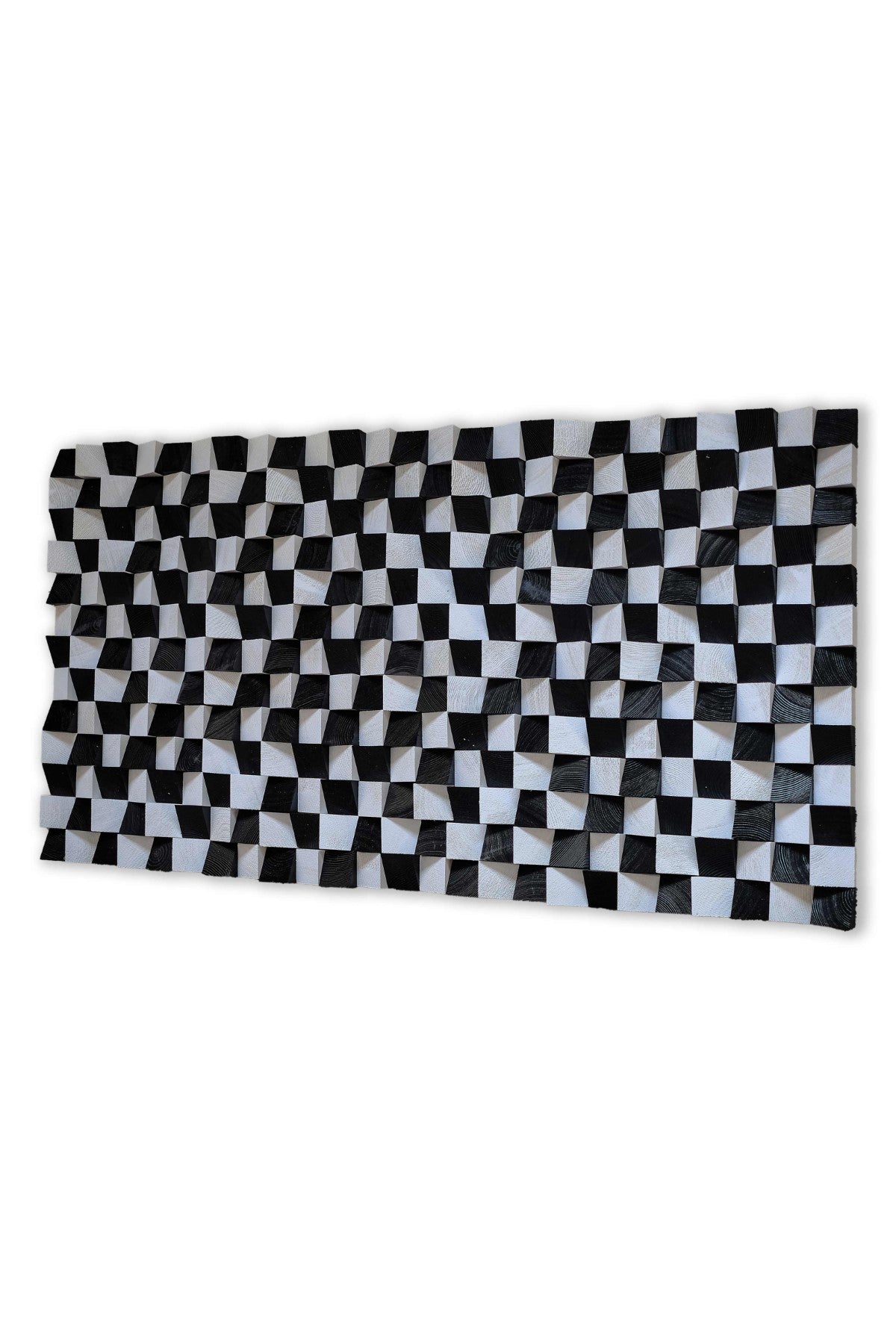 Checkered Yapımı Mozaik Ahşap Duvar Tablosu