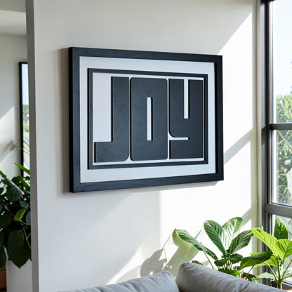 JOY :) - Single Wooden Wall Art