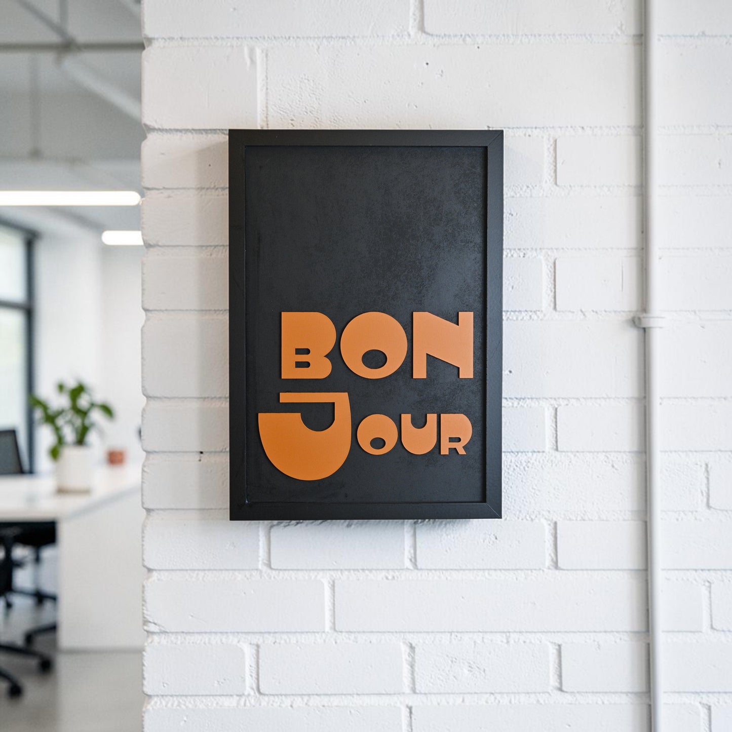 Bon Jour (Ginger) - Single Wooden Wall Art