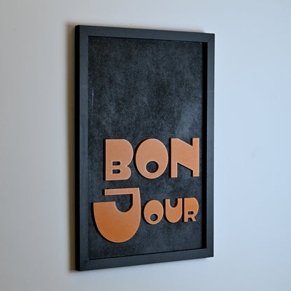 Bon Jour (Ginger) - Single Wooden Wall Art