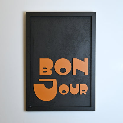 Bon Jour (Ginger) - Single Wooden Wall Art