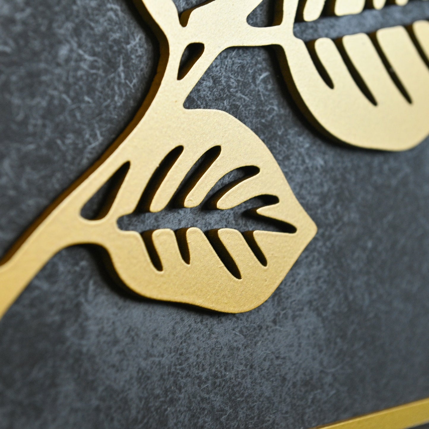 Golden Leaves - Single Wooden Wall Art