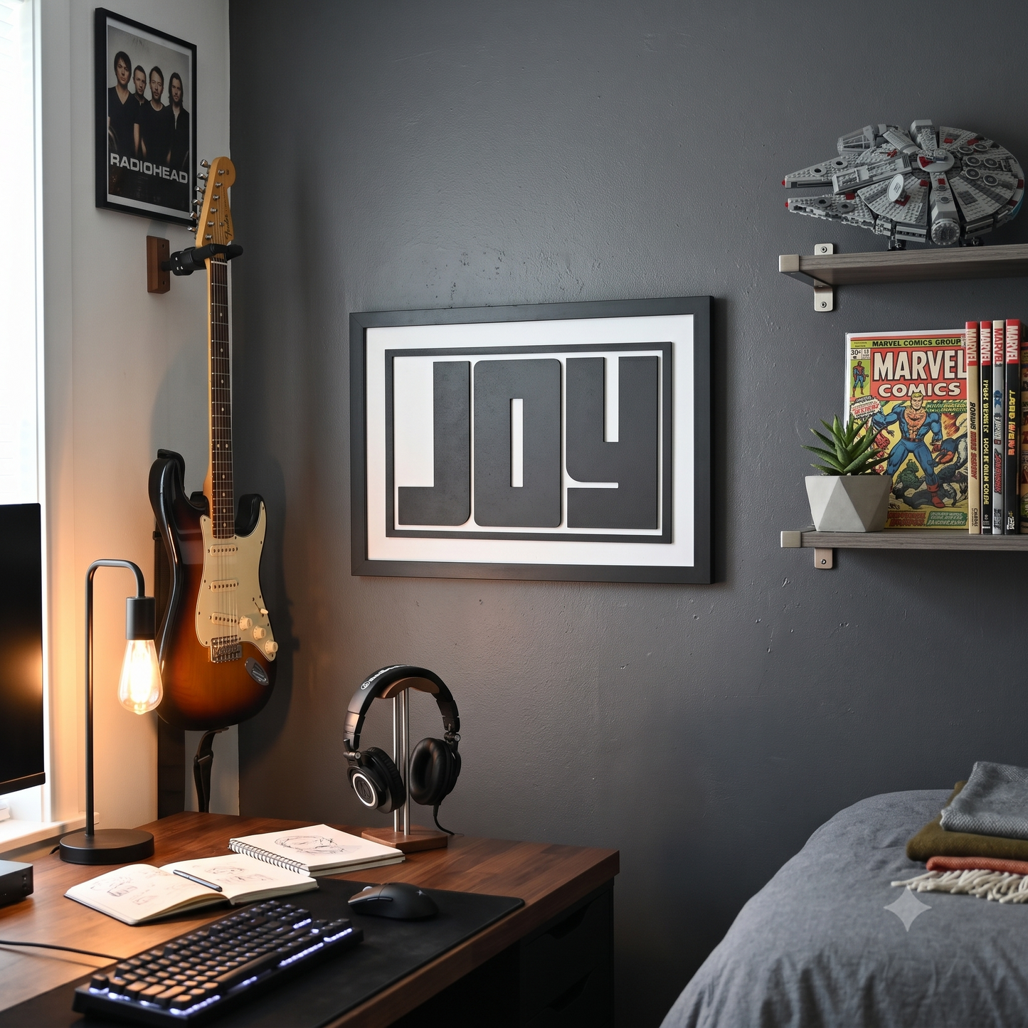 JOY :) - Single Wooden Wall Art