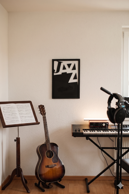 JAZZ music - Single Wooden Wall Art