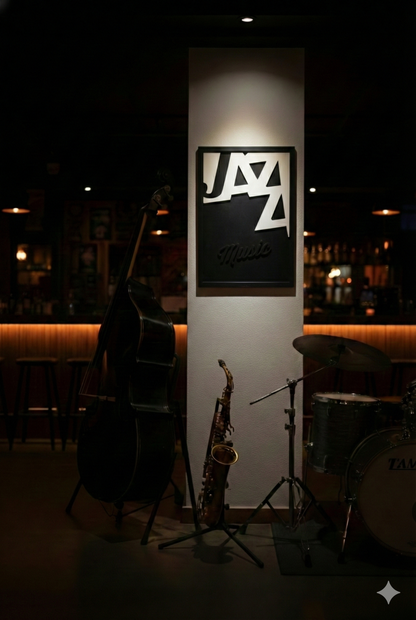JAZZ music - Single Wooden Wall Art