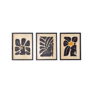Woman – 3 Piece  Set Wooden Wall Art Set