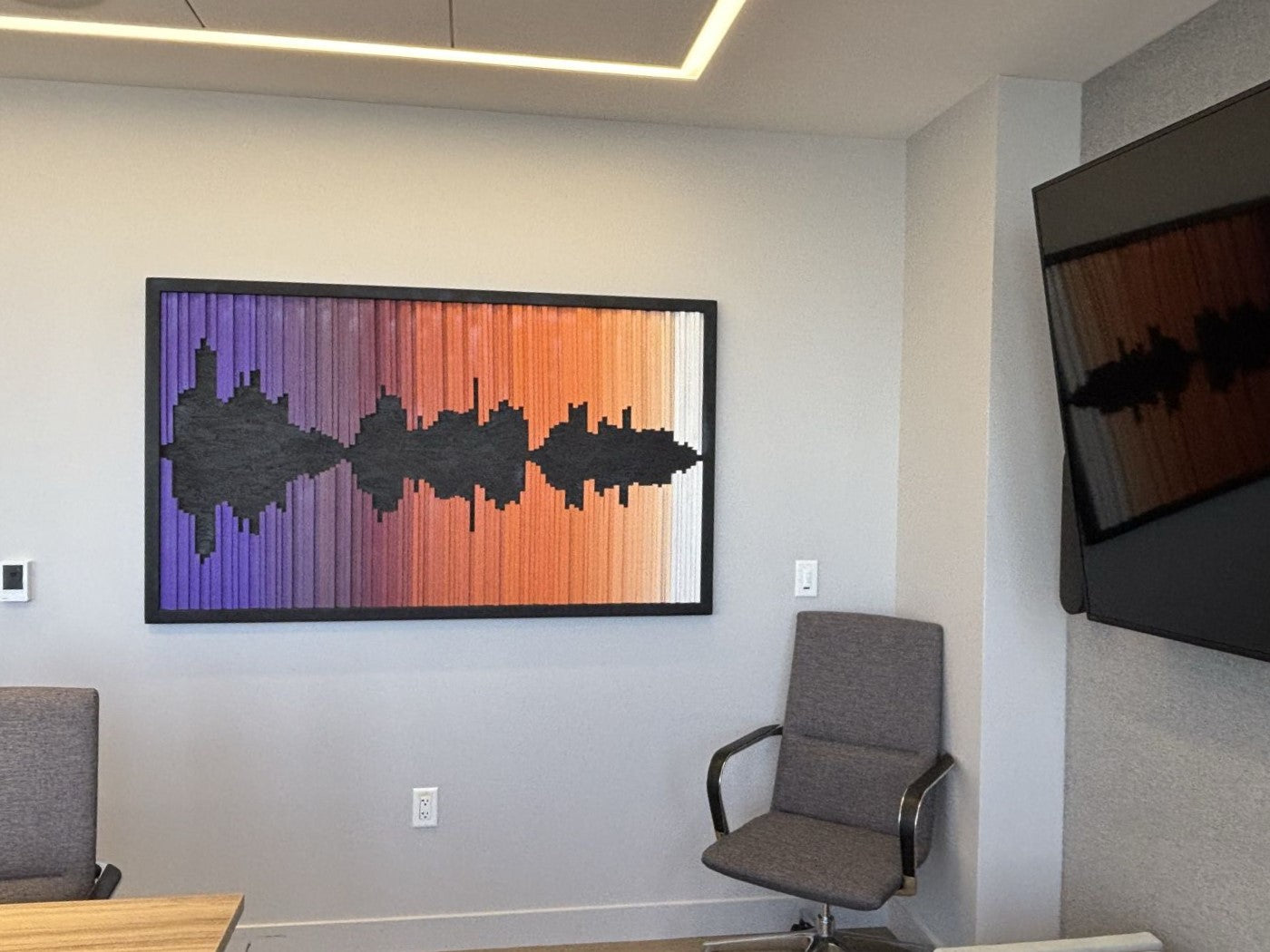 Custom Beech Wood Soundwave Wall Art, Personalized