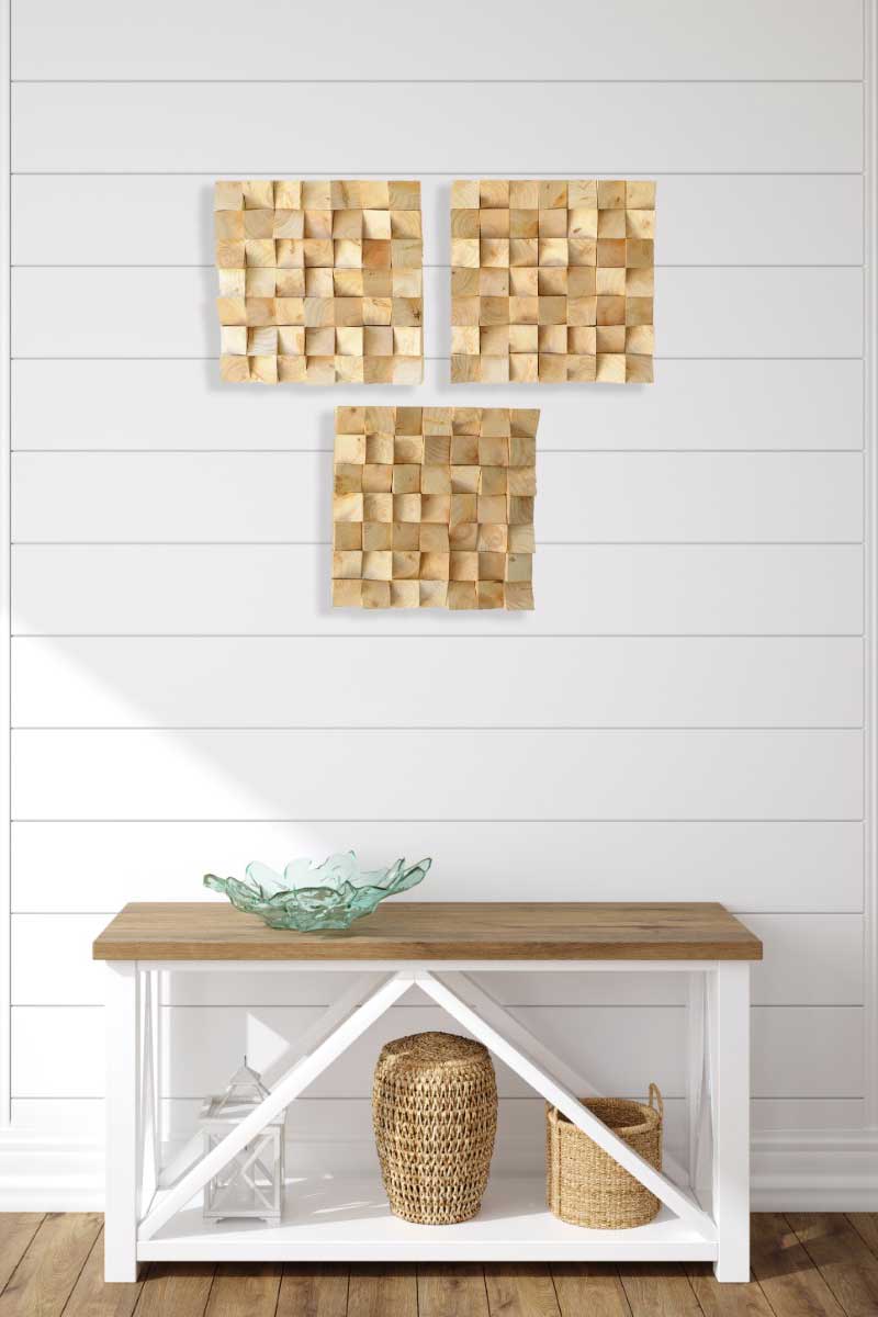 Seda Mosaic Wood Wall Art
